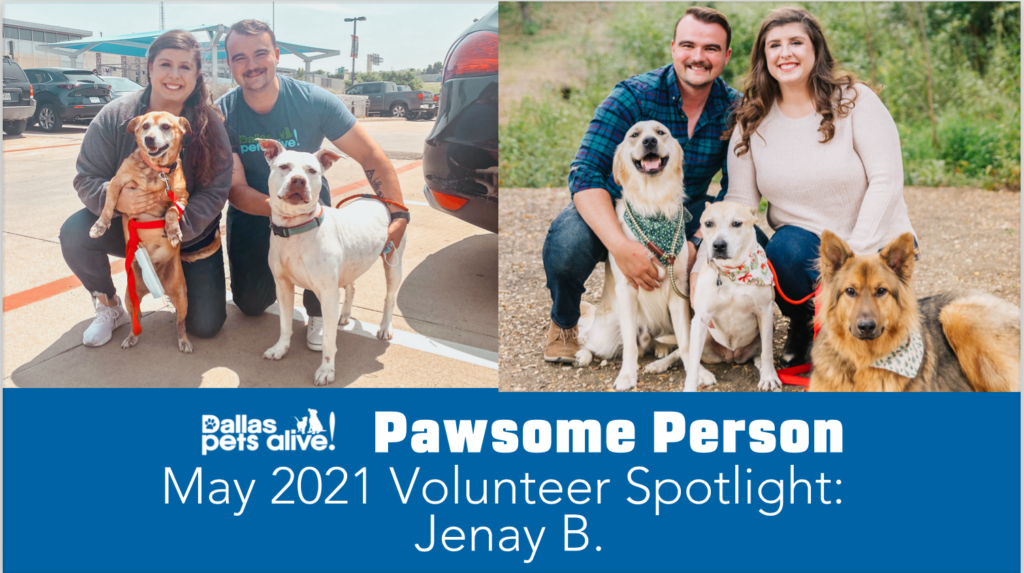 May 2021 DPA Pawsome Person, Jenay B.
